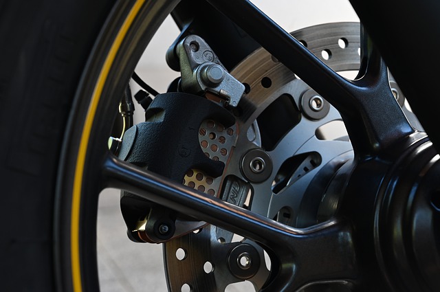 Disc Brake on motorcycle wheel