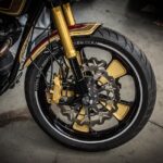 Motorcycle front wheel and front fork