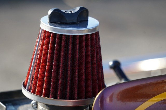 Motorcycle Air Filter - red in color