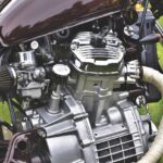 Motorcycle engine with air filter