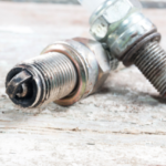 Two spark plugs - normal and used