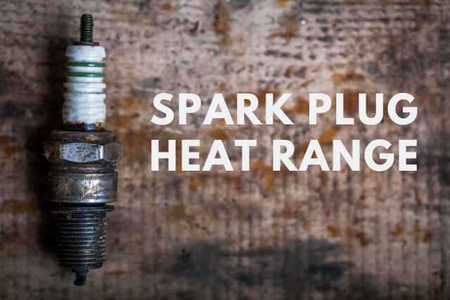 Spark plug image with text - heat range