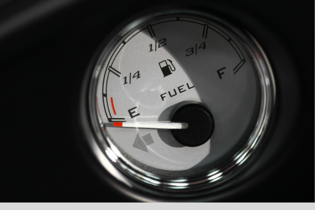 Motorcycle fuel gauge - low fuel level