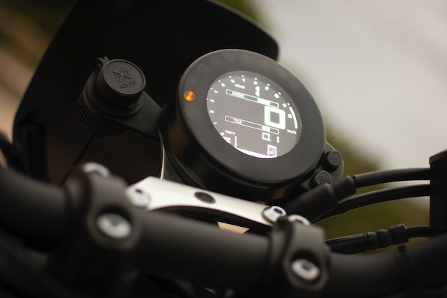 Motorcycle odometer and fuel gauge - digital