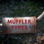 Used muffler on grass
