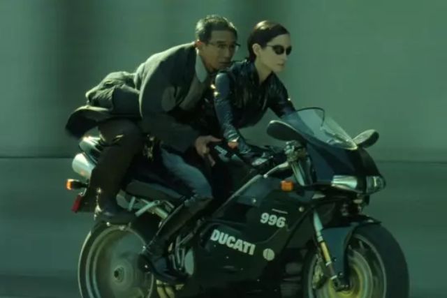 Ducati 996 motorcycle in the movie Matrix Reloaded