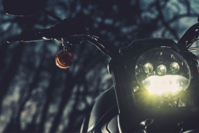 Motorcycle headlight ON