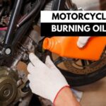 Motorcycle oil is burning
