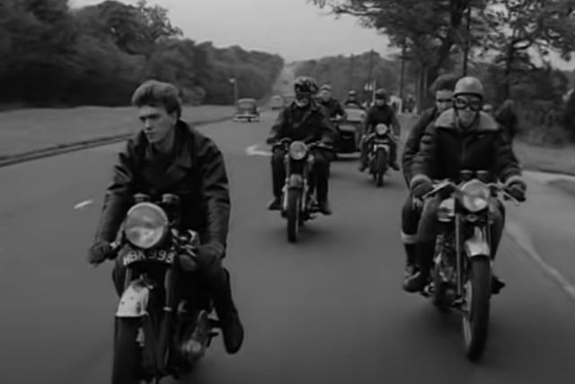 Motorcycle riders in the 1950s