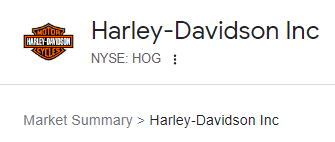 Harley Davison Stock Symbol
