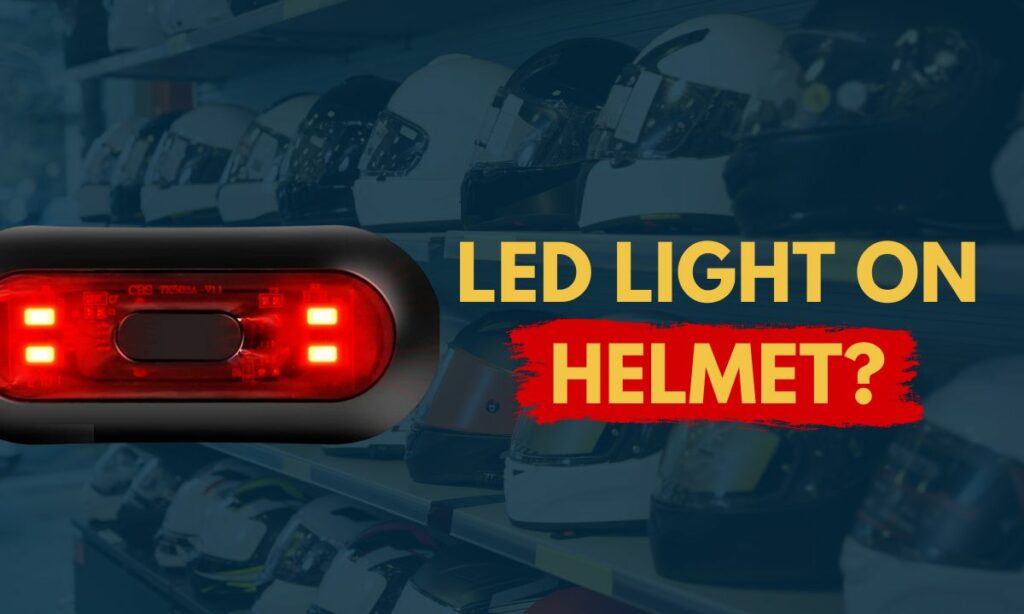 LED light on helmet