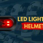 LED light on helmet