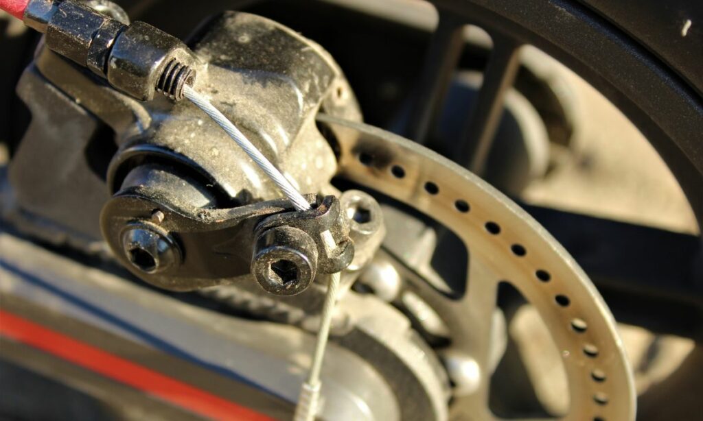 Motorcycle disc and brake caliper