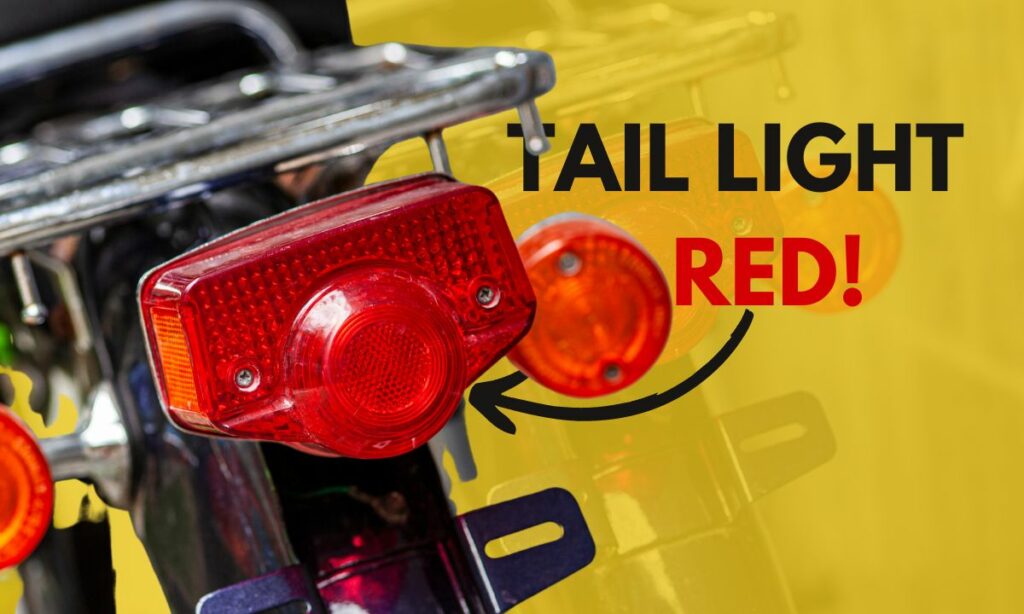 Motorcycle tail light red