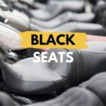 Black seat of motorcycles