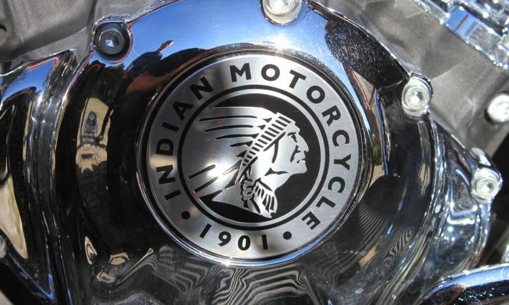 Logo of Indian motorcycle on its motorcycle