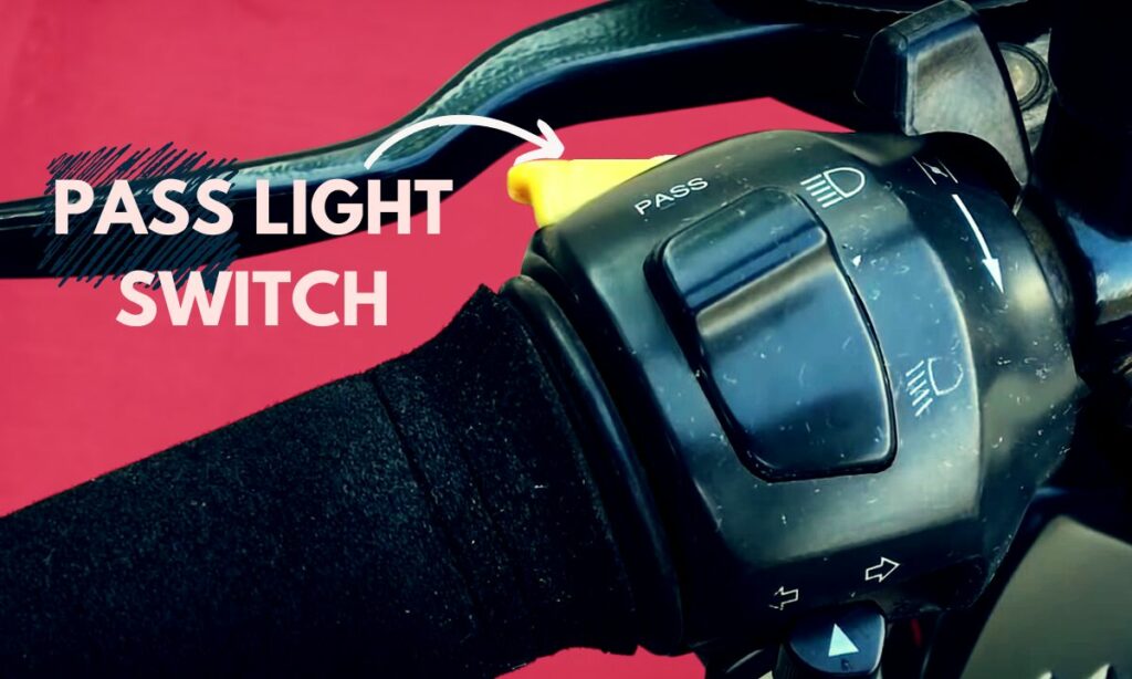 Motorcycle pass light switch