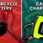 Car charger on motorcycle battery - thumbnail