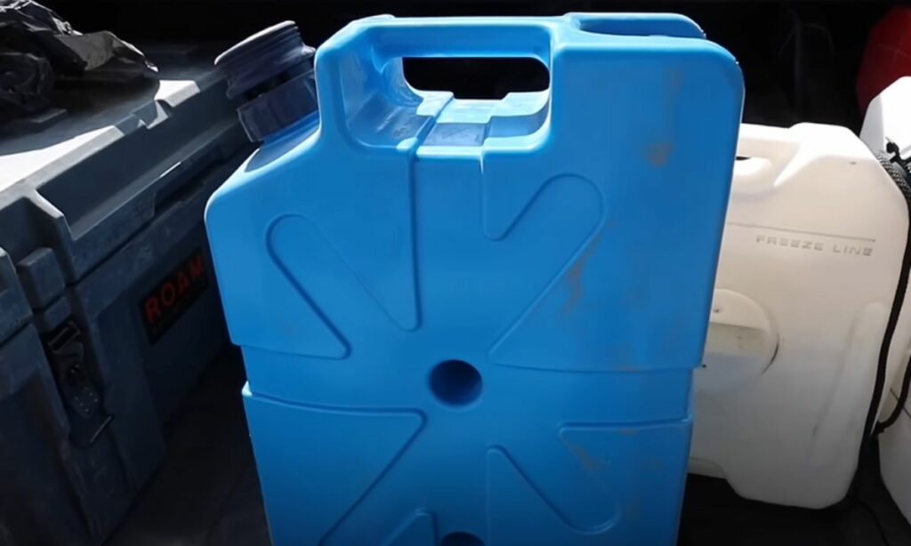 Blue jerry can
