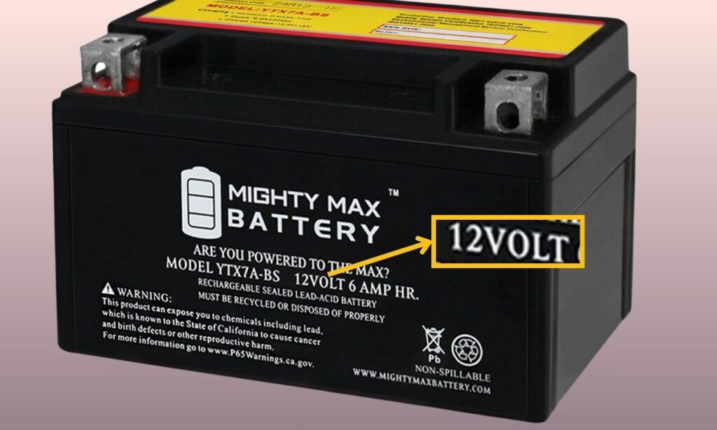 Motorcycle battery and voltage specification