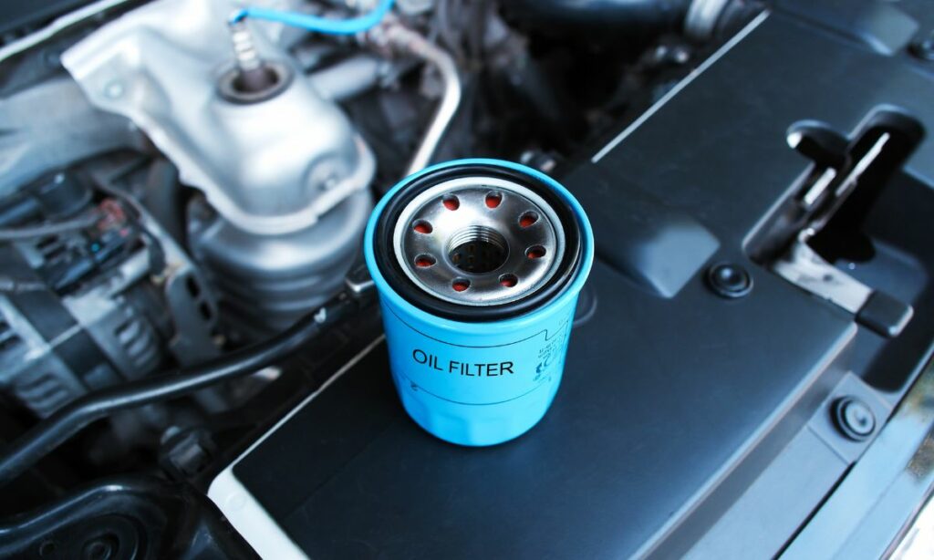 Blue oil filter
