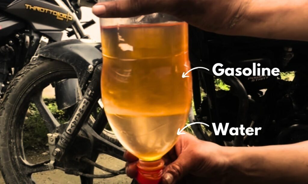 Separating gasoline and water