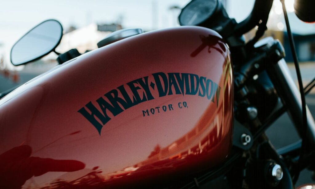Glossy finish on Harley Davidson